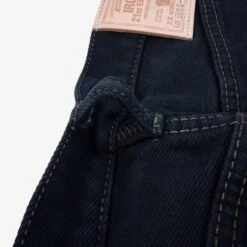 21oz Selvedge Denim Slim Straight Cut Jeans - Indigo Overdyed Black -Denim Clothing-Iron Heart International ih 666s 21od 7