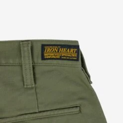 11oz Cotton Whipcord Work Pants - Olive -Denim Clothing-Iron Heart International ih 720 olv 5