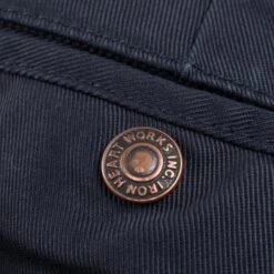 9oz Mercerised Selvedge Cotton Slim Tapered Chinos - Navy -Denim Clothing-Iron Heart International ih 721 NAV 7