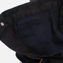 9oz Mercerised Selvedge Cotton Slim Tapered Chinos - Black -Denim Clothing-Iron Heart International ih 721 blk 10