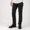 9oz Mercerised Selvedge Cotton Slim Tapered Chinos - Black