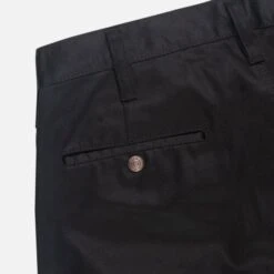 9oz Mercerised Selvedge Cotton Slim Tapered Chinos - Black -Denim Clothing-Iron Heart International ih 721 blk 5
