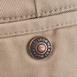 9oz Mercerised Selvedge Cotton Slim Tapered Chinos - Khaki -Denim Clothing-Iron Heart International ih 721 kha 8