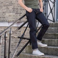 25oz Selvedge Denim Slim Tapered Cut Jeans - Indigo -Denim Clothing-Iron Heart International ih 777 xhs 2