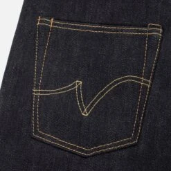 25oz Selvedge Denim Slim Tapered Cut Jeans - Indigo -Denim Clothing-Iron Heart International ih 777 xhs 5