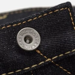 25oz Selvedge Denim Slim Tapered Cut Jeans - Indigo -Denim Clothing-Iron Heart International ih 777 xhs 6