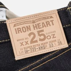 25oz Selvedge Denim Slim Tapered Cut Jeans - Indigo -Denim Clothing-Iron Heart International ih 777 xhs 7