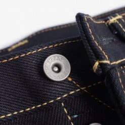 25oz Selvedge Denim Slim Tapered Cut Jeans - Indigo/Black -Denim Clothing-Iron Heart International ih 777 xhsib 3