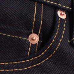 25oz Selvedge Denim Slim Tapered Cut Jeans - Indigo/Black -Denim Clothing-Iron Heart International ih 777 xhsib 5