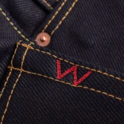 25oz Selvedge Denim Slim Tapered Cut Jeans - Indigo/Black -Denim Clothing-Iron Heart International ih 777 xhsib 6