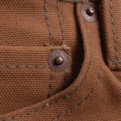 17oz Duck Slim Tapered Cut Jeans - Brown -Denim Clothing-Iron Heart International ih 777d 6