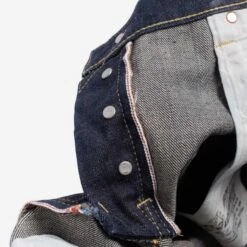 17oz Selvedge Denim Slim Tapered Cut Jeans - Natural Indigo -Denim Clothing-Iron Heart International ih 777n 10