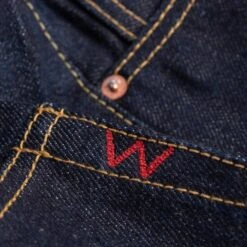 17oz Selvedge Denim Slim Tapered Cut Jeans - Natural Indigo -Denim Clothing-Iron Heart International ih 777n 9