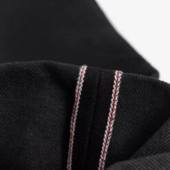 14oz Selvedge Denim Slim Tapered Cut Jeans - Black/Black -Denim Clothing-Iron Heart International ih 777s 142bb 9