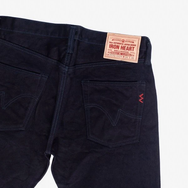 14oz Selvedge Denim Slim Tapered Cut Jeans - Indigo/Black 7 14oz Selvedge Denim Slim Tapered Cut Jeans - Indigo/Black - Image 5