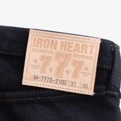 21oz Selvedge Denim Slim Tapered Cut Jeans - Indigo Overdyed Black -Denim Clothing-Iron Heart International ih 777s 21od 3