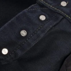 21oz Selvedge Denim Slim Tapered Cut Jeans - Indigo Overdyed Black -Denim Clothing-Iron Heart International ih 777s 21od 9