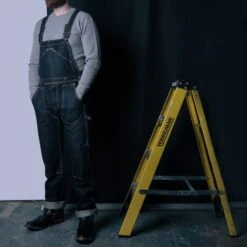 21oz Selvedge Denim Double Knee Overalls - Indigo 20 21oz Selvedge Denim Double Knee Overalls - Indigo -Denim Clothing-Iron Heart International ih 805 2