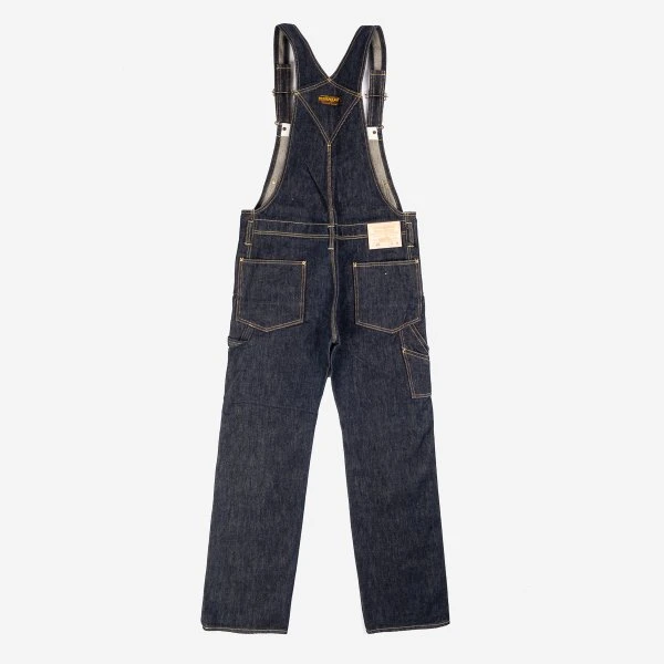 21oz Selvedge Denim Double Knee Overalls - Indigo 6 21oz Selvedge Denim Double Knee Overalls - Indigo - Image 4