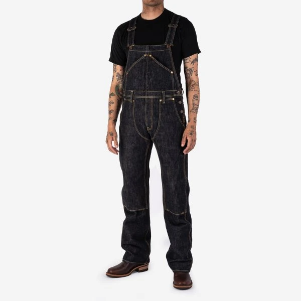 21oz Selvedge Denim Double Knee Overalls - Indigo 3 21oz Selvedge Denim Double Knee Overalls - Indigo