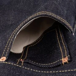 25oz Selvedge Denim Medium/High Rise Tapered Cut Jeans - Indigo -Denim Clothing-Iron Heart International ih 888 xhs 12