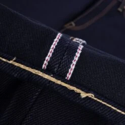 25oz Selvedge Denim Medium/High Rise Tapered Cut Jeans - Indigo/Black -Denim Clothing-Iron Heart International ih 888 xhsib 12