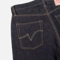 14oz Selvedge Denim Medium/High Rise Tapered Cut Jeans - Indigo 20 14oz Selvedge Denim Medium/High Rise Tapered Cut Jeans - Indigo -Denim Clothing-Iron Heart International ih 888s 142 5