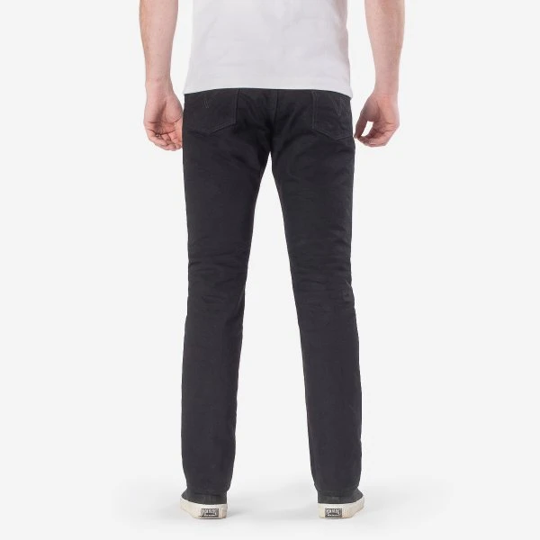 14oz Selvedge Denim Medium/High Rise Tapered Cut Jeans - Black/Black 4 14oz Selvedge Denim Medium/High Rise Tapered Cut Jeans - Black/Black - Image 2