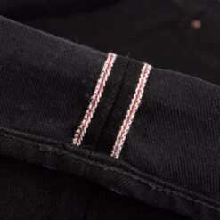 14oz Selvedge Denim Medium/High Rise Tapered Cut Jeans - Black/Black 28 14oz Selvedge Denim Medium/High Rise Tapered Cut Jeans - Black/Black -Denim Clothing-Iron Heart International ih 888s 142bb 11