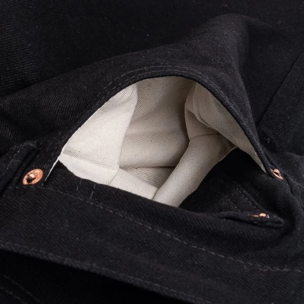 14oz Selvedge Denim Medium/High Rise Tapered Cut Jeans - Black/Black 15 14oz Selvedge Denim Medium/High Rise Tapered Cut Jeans - Black/Black - Image 13