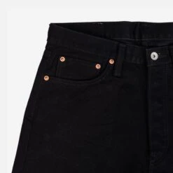 14oz Selvedge Denim Medium/High Rise Tapered Cut Jeans - Black/Black 21 14oz Selvedge Denim Medium/High Rise Tapered Cut Jeans - Black/Black -Denim Clothing-Iron Heart International ih 888s 142bb 4