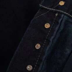 14oz Selvedge Denim Medium/High Rise Tapered Cut Jeans - Indigo Overdyed Black -Denim Clothing-Iron Heart International ih 888s 142od 10