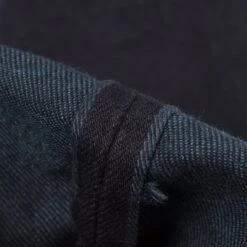 14oz Selvedge Denim Medium/High Rise Tapered Cut Jeans - Indigo Overdyed Black -Denim Clothing-Iron Heart International ih 888s 142od 11