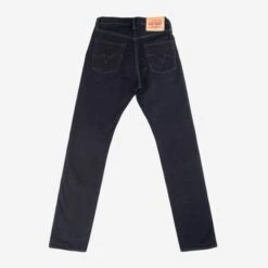 14oz Selvedge Denim Medium/High Rise Tapered Cut Jeans - Indigo Overdyed Black -Denim Clothing-Iron Heart International ih 888s 142od 3