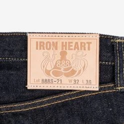 21oz Selvedge Denim Medium/High Rise Tapered Cut Jeans - Indigo -Denim Clothing-Iron Heart International ih 888s 21 5