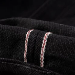 21oz Selvedge Denim Medium/High Rise Tapered Cut Jeans - Superblack (Fades To Grey) -Denim Clothing-Iron Heart International ih 888s sbg 10
