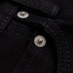 21oz Selvedge Denim Medium/High Rise Tapered Cut Jeans - Superblack (Fades To Grey) -Denim Clothing-Iron Heart International ih 888s sbg 6