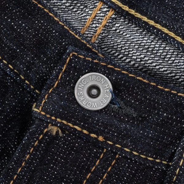 16oz Slubby Selvedge Denim Relaxed Tapered Cut Jeans - Indigo 11 16oz Slubby Selvedge Denim Relaxed Tapered Cut Jeans - Indigo - Image 9