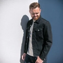 21oz Non-Fade Denim Modified Type III Jacket - Superblack -Denim Clothing-Iron Heart International ih 9526pj 2