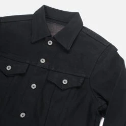 21oz Non-Fade Denim Modified Type III Jacket - Superblack -Denim Clothing-Iron Heart International ih 9526pj 3
