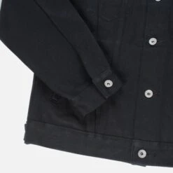 21oz Non-Fade Denim Modified Type III Jacket - Superblack -Denim Clothing-Iron Heart International ih 9526pj 5