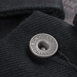21oz Non-Fade Denim Modified Type III Jacket - Superblack -Denim Clothing-Iron Heart International ih 9526pj 7