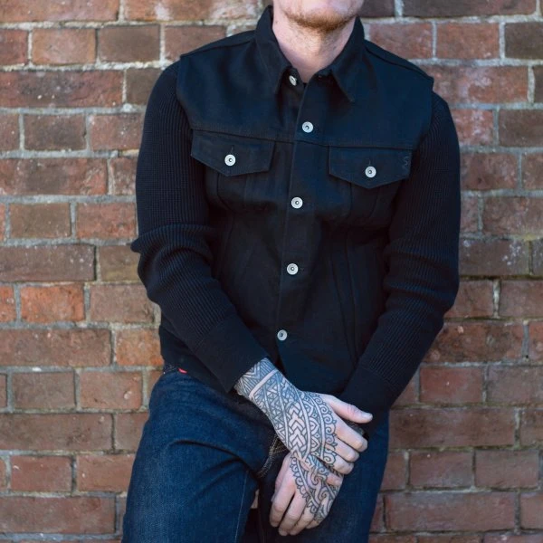 21oz Non-Fade Denim Type III Vest - Superblack 5 21oz Non-Fade Denim Type III Vest - Superblack - Image 3
