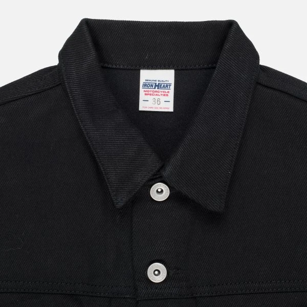 21oz Non-Fade Denim Type III Vest - Superblack 6 21oz Non-Fade Denim Type III Vest - Superblack - Image 4