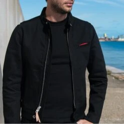 21oz Denim Rider's Jacket - Superblack Non-Fade -Denim Clothing-Iron Heart International ih 9527j 2