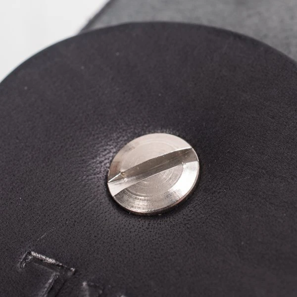 Heavy Duty "Tochigi" Leather Belt With Nickel Plated Garrison Buckle - Black 5 Heavy Duty "Tochigi" Leather Belt With Nickel Plated Garrison Buckle - Black - Image 3