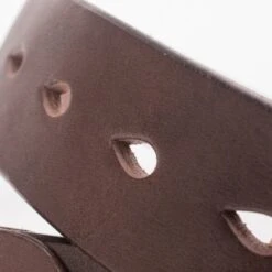 Heavy Duty "Tochigi" Leather Belt With Nickel Plated Garrison Buckle - Brown 13 Heavy Duty "Tochigi" Leather Belt With Nickel Plated Garrison Buckle - Brown -Denim Clothing-Iron Heart International ihb 08 brn 3