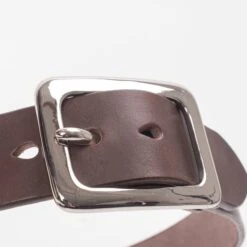 Heavy Duty "Tochigi" Leather Belt With Nickel Plated Garrison Buckle - Brown 16 Heavy Duty "Tochigi" Leather Belt With Nickel Plated Garrison Buckle - Brown -Denim Clothing-Iron Heart International ihb 08 brn 6