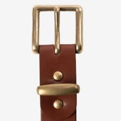 Heavy Duty "Tochigi" Leather Belt - Brown -Denim Clothing-Iron Heart International ihb 10 BRN 3