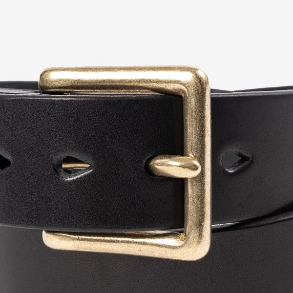 Heavy Duty "Tochigi" Leather Belt - Black 4 Heavy Duty "Tochigi" Leather Belt - Black - Image 2